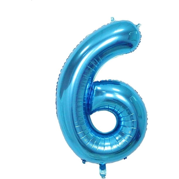 Yanonmyfd Globos de 40 pulgadas de números de papel de aluminio para helio, globos para fiestas de cumpleaños, banquetes, decoración digital (ROSEGOLD5),AZUL6