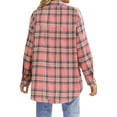 thumbnail image 5 of Fantaslook Plaid Flannel Shirts for Women Oversized Long Sleeve Button Down Shirts Blouses Tops, 5 of 11