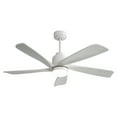 thumbnail image 2 of Witaxima 52 Inch Smart Ceiling Fan with Remote, Dimmable LED Light Kit, 5 Wood Blades, DC Motor, Reversible for Indoor Use, White, 2 of 10