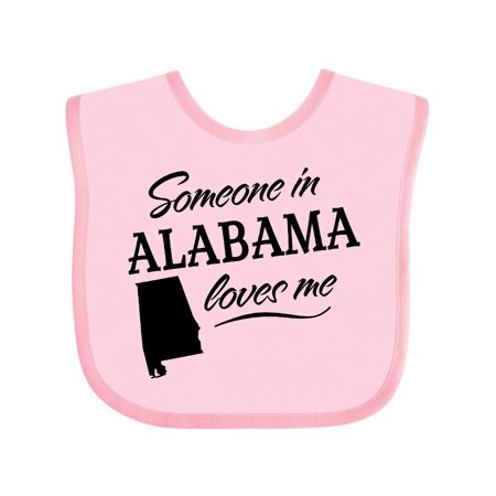 

Inktastic Someone in Alabama Loves Me Gift Baby Boy or Baby Girl Bib
