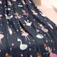 thumbnail image 3 of Dark Blue Ballerina Princess Pattern Blanket,Comfortable Soft Flannel Throw Blanket,All Season,Warm Lightweight Blankets for Sofa Bed Couch Living Room Chair,60"x80", 3 of 4