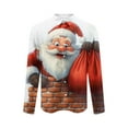 thumbnail image 4 of Handshe Men's Christmas Print Casual Shirt, Long Sleeve with Collar, Holiday Party and Daily Wear Flannel Shirt for Festive Season, 4 of 5