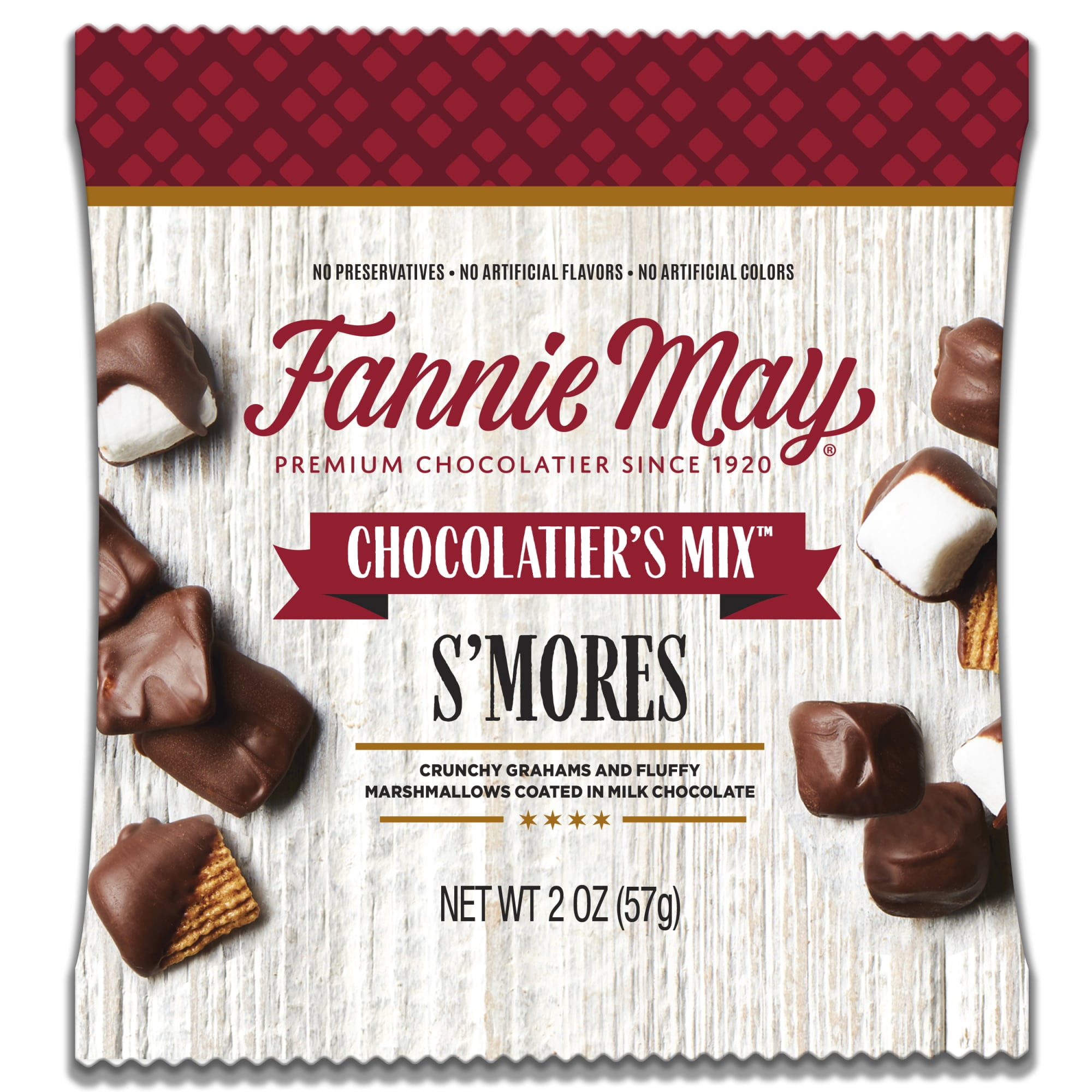 Fannie May, Milk Chocolate Candy, S'mores Snack Mix, 2 oz Gift Bag