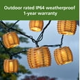 thumbnail image 5 of Mainstays 10-Light 7.4-Feet Plug-in Beige Rattan Outdoor String Lights, 5 of 12