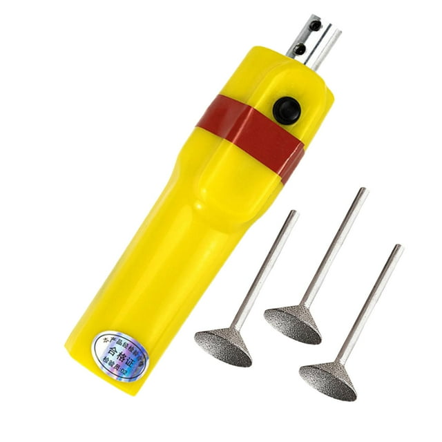 Siruishop Electric Billiards Cue Tip Shaper Tool Professional Yellow Automatic Grinder 3 Large Tips