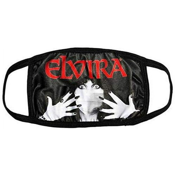 Kreepsville Elvira Classic Red Logo Face Mask Mouth Cover Black