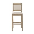 thumbnail image 2 of Linon Findley 30" High Back Bar Stool, Rustic Gray wash/Beige, 2 of 11