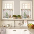 thumbnail image 4 of Xsinufn Easter Flower Curtain Valance,Gnomes Bunny Eggs Spring Floral Short Rod Pocket Tier Curtain Window Treatment for Living Room/Kitchen/Bathroom/Cafe Seasonal Windows Decor,3 Panels, 4 of 6