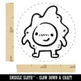 thumbnail image 2 of Fried Egg Kawaii Cute Sunny Side Up Self-Inking Rubber Stamp for Stamping Ink Stamper Crafting Planners - 1 Inch Medium - Green Ink, 2 of 7