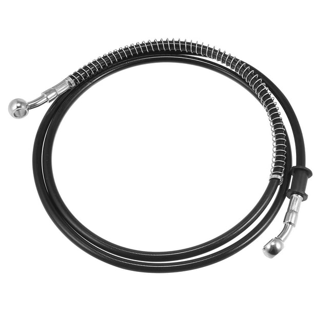 62.99" Motocicleta Hidráulico Freno Línea Aceite Manguera Trenzado Cable Negro