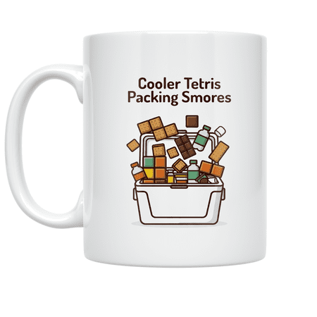 Cooler Tetris Packing Smores – Camping Logistics Manager – 11 oz Ceramic Coffee Mug