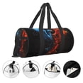 thumbnail image 3 of KLL Red And Blue Fire Bird Duffle Bag For Men Women Sport Gym Fitness Tote Travel Training Workout Basketball Football Weekender, 3 of 6
