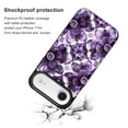 thumbnail image 4 of Wallet Case For Apple iPhone Air / 17 Pro / 17 Pro Max Series with Card Holder, PU Leather Kickstand Card Slots Screen Protector Included For iPhone 17 Series, Purple Flower, 4 of 8