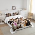 thumbnail image 3 of Erosebridal 3D Animal Print Bedding Sets King with Comforter, Kawaii Dog Duvet Insert, Cat Kitten Decorative, Reversible 3pcs, 3 of 7