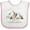 White and Pink, variant on Inktastic Mountain Biking Adventure Boys or Girls Baby Bib