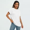 thumbnail image 5 of SUNBS Women's Oversized Tops Business Casual Short Sleeve T-Shirt Summer Blouses, 5 of 7