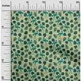 thumbnail image 2 of oneOone Viscose Jersey Turquoise Green Fabric Tropical Flamingo With Stripes Craft Projects Decor Fabric Printed By The Yard 60 Inch Wide, 2 of 4