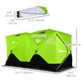 thumbnail image 3 of Outsunny Tente de Pêche sur Glace Isolée pour 8 Personnes, Pop-up, pour -22°F, Vert, 3 of 10