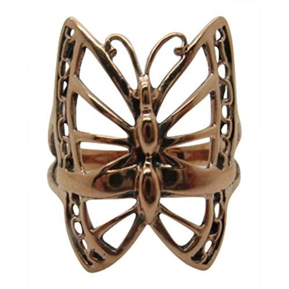 Size 6 Solid Copper Ring CTR1312 - 5/8 of an inch wide x 1inch long.