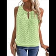 thumbnail image 1 of Camisola Informal con Bordado de Ojales para Mujer, Holgada, Sin Mangas, Cómoda y para Verano. Amarillo-Verde L, 1 of 9