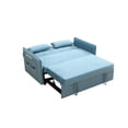 thumbnail image 5 of Modern Blue Fabric Convertible Sofa Bed with Adjustable Backrest and Side Pockets, 5 of 5