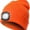 Orange, variant on USB Rechargeable Knitted Beanie Hat With 4 LED Flashlight Winter Hat Headlamp Cap for Hunting Camping Unisex (Orange)