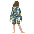 thumbnail image 7 of FORMRS Niños Bathrobe Unisex Hooded Robe Soft Plush Pajamas Sleepwear, Size 10-12T, Floral Lemon, 7 of 7