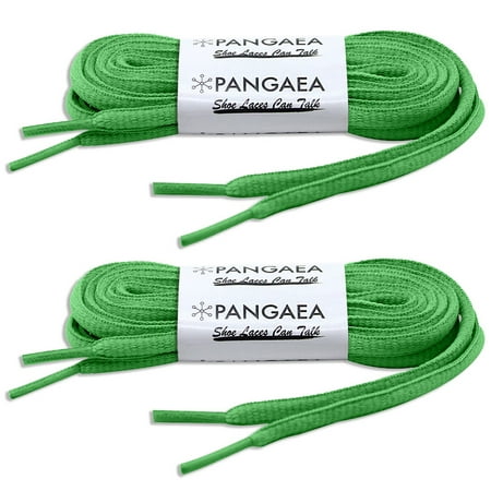 

[2-Pair Pack] Pangaea Oval Shoelaces Half Round 1/4 INCH Shoe Laces More Colors and Lengths Available