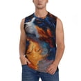 thumbnail image 2 of Goofa Cosmic Dog Starry Night Printed Men's Sleeveless T-Shirt - Athletic Gym Workout Tank Top for Men - Moisture-Wicking, UPF 30+ Quick-Dry Muscle Tee-Large, 2 of 8