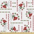 thumbnail image 1 of Floral Fabric by the Yard, Russian Folkloric Art Style Flowers Retro Pattern Modern Influences, Decorative Upholstery Fabric for Chairs & Home Accents, Vermilion Green and White by Ambesonne, 1 of 5