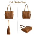 thumbnail image 4 of S-ZONE Genuine Leather Tote Bag Large Shoulder Purse Work Vintage Handbag for Women, 4 of 6