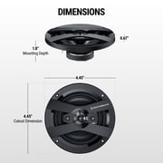Scosche 6.5 4-Way Car Audio Speaker Pair – 200W Peak Power – Precision HD Sound, HD6504A-WM1SD