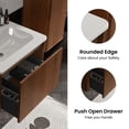 thumbnail image 5 of CITTANEO 24 inch Mid Century Bathroom Vanity with Sink, Modern Bathroom Cabinet in Walnut, 5 of 7