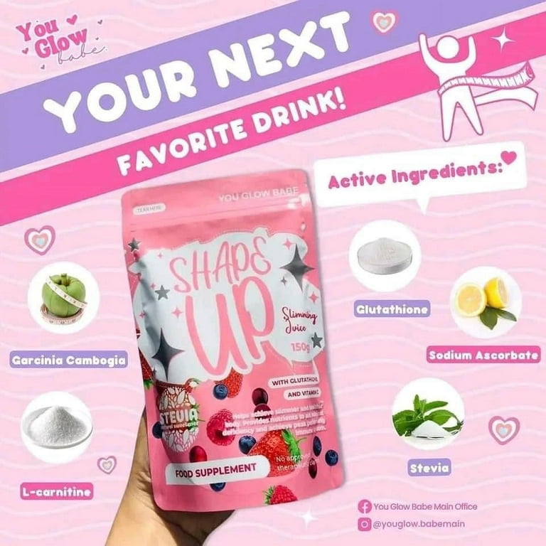 shepu appu glutathione Amazon.com: You Glow Babe Shepu Appu Shape Up Juice & Beauty White Caps :  Health & Household main image 1