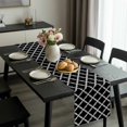 thumbnail image 2 of Modern Black Geometric Table Runner 36 Inches Long, Abstract Art Morocco Aesthetic Kitchen Coffee Dining Table Decoration for Home Party Birthday Wedding Home Decor 13x36 Inches, 2 of 8
