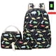 thumbnail image 1 of Mochila escolar Qarigey 3 en 1 con diseño de dinosaurio mochila de viaje impermeable y ligera, 1 of 6