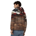 thumbnail image 4 of Kdxio Rustic American Flag Wood Print Men Hoodies Casual Hoodies for Men with Zip Pockets Full Zip Long Sleeve Sweatshirt Sports Hooded Jacket-3X-Large, 4 of 5
