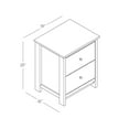 thumbnail image 4 of STYLIVIA 2-Drawer Nightstand Dusty Gray Oak 18.7" W × 15.7" D × 21.8" H, 4 of 9