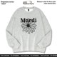 thumbnail image 1 of Sudadera Mardi Coreana para hombre y mujer, sudadera con estampado de margaritas pequeñas, sudadera de algodón suelta con cuello redondo del mismo estilo dorado y plateado, 1 of 2