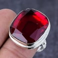 thumbnail image 2 of Natural Garnet Gemstone Handmade 925 Sterling Silver Jewelry Ring Size 10, 2 of 2