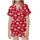 thumbnail image 1 of Odeerbi 2-12 Años Pijama de Satén de Verano Para Niña Con Solapa de Muesca, Camisas de Manga Corta, Pantalón Corto, Estampado de San Valentín, Ropa de Dormir, 1 of 6