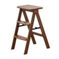 thumbnail image 3 of DOLITY Folding Step Ladder Flower Shelf Wooden Chair 3 Step Ladder for Kitchen Home, 3 of 9