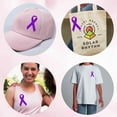 thumbnail image 5 of Brooch Cancer Awareness Lapel Pins for Women Purple Ribbon Micro Badge 100Pcs Jewelry 100PCS, 5 of 6