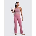 thumbnail image 3 of CRZ YOGA Womens Ribbed Longline Sports Bra Racerback Padded Slim Fit Crop Tank Top with Built in Pads, 3 of 5