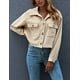 thumbnail image 3 of Chaqueta corta de pana Gihuo Fashion para mujer, 3 of 6