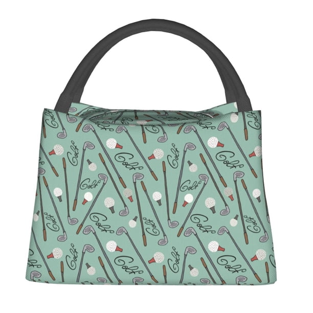 Fotbe golf equipment Bolsa Térmica Portátil con Estampado, Bolsa de Entrega de Alimentos Aislada, Bolsa Reutilizable de Gran Capacidad para Comidas y Supermercado