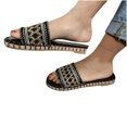 thumbnail image 4 of Zapatillas con punta abierta y plana para mujer, sandalias cómodas, informales, cómodas, para playa Wmkox8yii hj789, 4 of 9