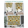 thumbnail image 4 of Summer Sunflowers Tie Up Curtains for Windows 45 Inch Length Balloon Curtains Kitchen Adjustable Balloon Window Shade Pastoral Black Plaid Farmhouse Tie Up Valance Bathroom Curtain Window 42"x45", 4 of 6