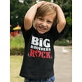 thumbnail image 2 of Boys Big Brothers Rock Best Siblings Gift Kids T-Shirt Big Bro Black 2T, 2 of 6