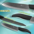 thumbnail image 2 of Kitchen Ceramic Knife Set Pro Chef Knife with Sheaths, Sharp Rust Proof Stain Resistant (6" Chef Knife, 5" Utility Knife, 4" Fruit Knife, 3" Paring Knife, One Peeler), 2 of 7